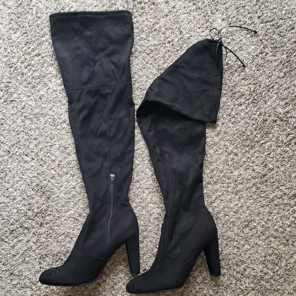 Fashion Nova Black Over-the-Knee Boots